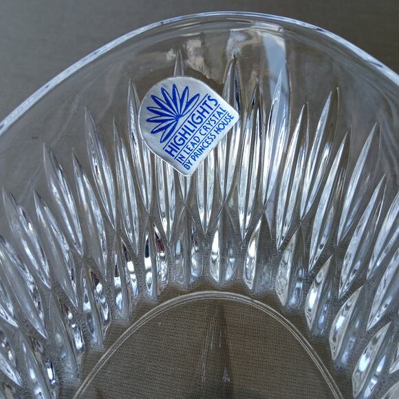 Princess House Royal Highlights Lead Crystal Oval Serving Dish 821 vintage 90s - Picture 2 of 9